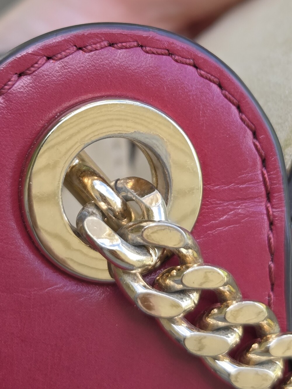Michael Kors Red Scout Leather Crossbody Bag - Picture 11 of 12